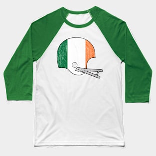 Irish Flag American Football Helmet (Distressed) Baseball T-Shirt